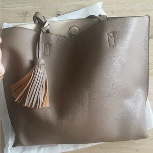Reversible Leather Tote Bag